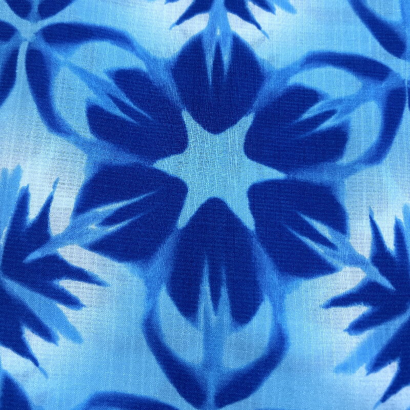 浴衣 レディース 夏着物 （万華鏡柄 ブルー系）新吸汗速乾 日本製生地 カルキュロ CALCULO 高級 上質 上品 大人 浴衣 単品 女性 和装 デート お祭り 夏祭り 花火