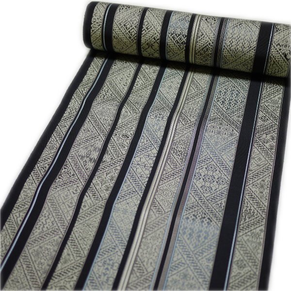 【割引クーポン配布中】八寸名古屋 本場筑前博多織 ブルー系（正絹：金証紙）日本製 和装 着物 着付け レディース 女性 小紋 袷 単衣