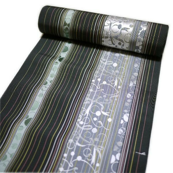 【割引クーポン配布中】八寸名古屋 本場筑前博多織 リボン柄（正絹：金証紙）黒木織物 博多織人 レディース 女性 小紋 着物 袷 単衣