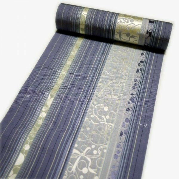 【割引クーポン配布中】八寸名古屋 本場筑前博多織 リボン柄（正絹：金証紙）黒木織物 博多織人