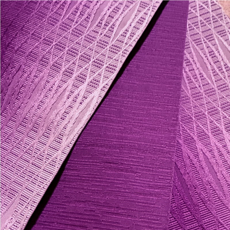 半幅帯（網目柄：パープル系）日本製 ロング 長尺 リバーシブル 細帯 浴衣 着物 小紋 レディース 女性 和装 和服【メール便OK】