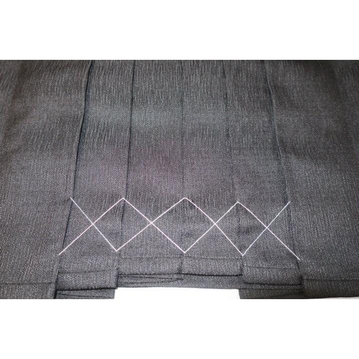 【女物弓道用楊柳袴】 弓道用馬乗り袴　黒ポリエステルの楊柳袴「弓道用袴・弓道着...