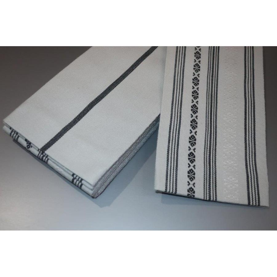 若狭献上角帯04 ライトグレー地の献上柄 Κ本袋仕立て 綿100% 着物浴衣茶道弓道にお勧め