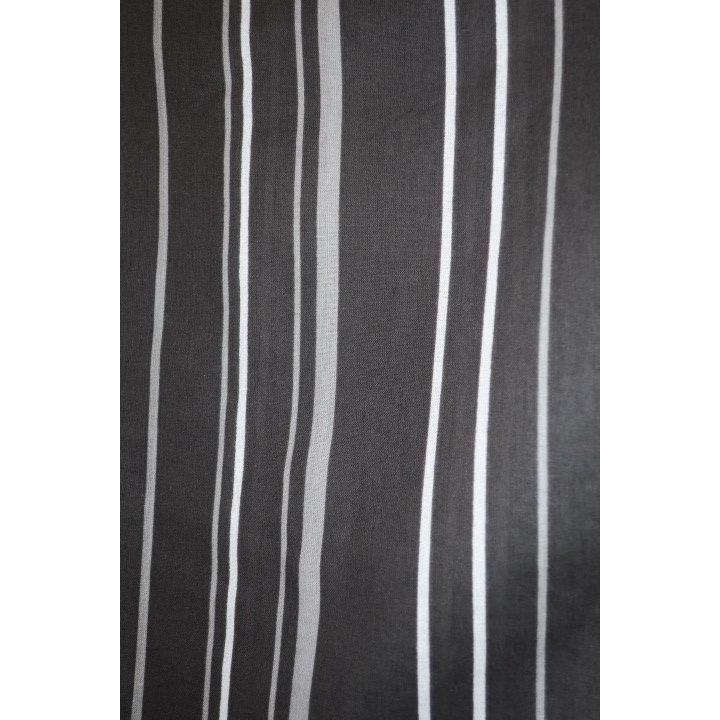 遠州木綿東京友禅調 男着物浴衣 裄72丈147Кコーヒーモカブラウンの江戸前粋縞 モダンクラシック