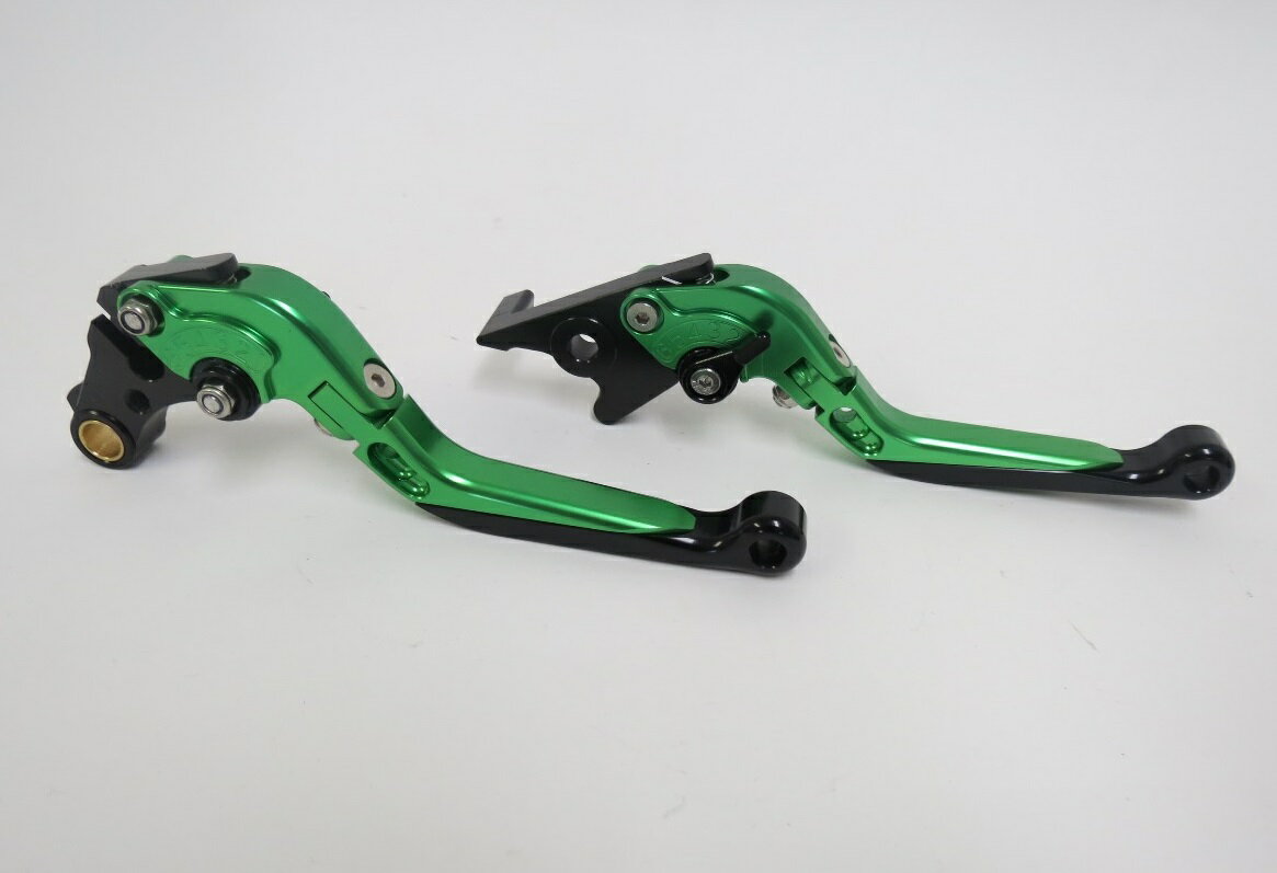Honda レブル NS-1 GROM CBR400R/CB400F/400X 2013-2019 可倒式 ダブルビレットレバー 緑