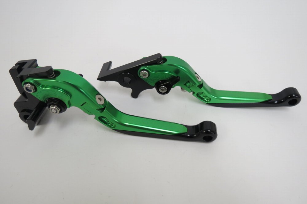 Ninja ZX-25R ニンジャ ZX25R 2020- Ninja ZX4RR ZX-4RR 2023 CNCブレーキレバーセット 角度調整 長さ調整 可倒式 緑