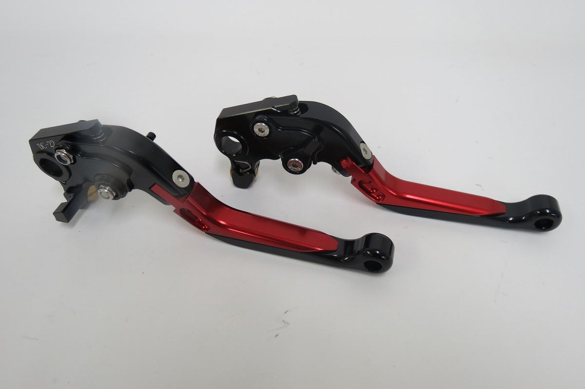 Ducati Monster 696 695 400 620 S2R ビレットレバー ロング 黒×赤