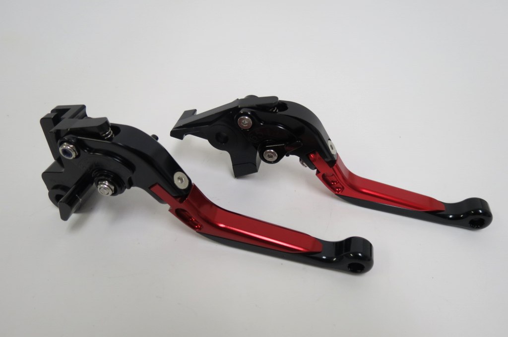 NINJA400 NINJA400R NINJA650R ER-6N/F ビレットレバーロング 黒×赤