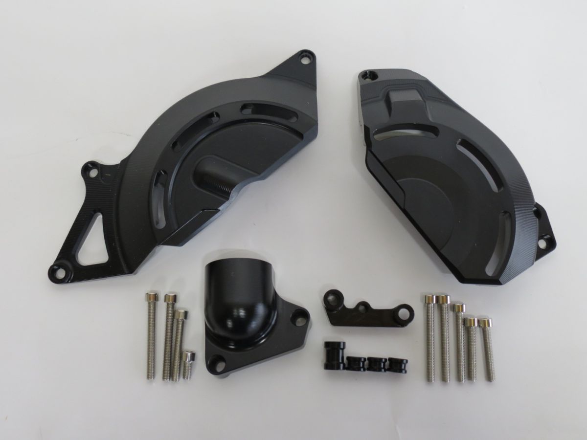 Ninja400 Ninja250 2018- Z250 Z400 2018-2022 CNC加工 エンジン プロテクター 黒