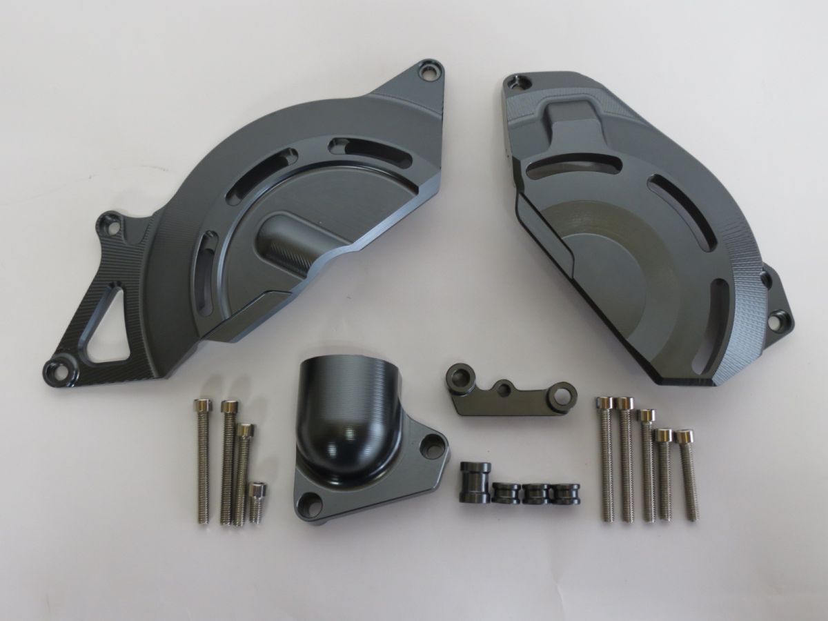 Ninja400 Ninja250 2018- Z250 Z400 2018-2022 CNC加工 エンジン プロテクター 灰