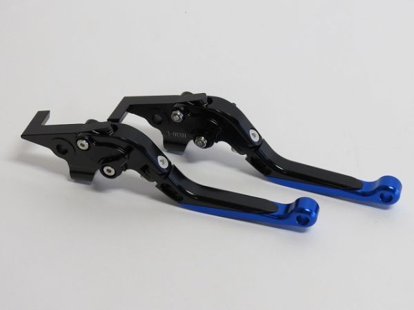 TMAX 530 2012-2019 TMAX 500 2008-2011 TMAX560 2020-2022 CNC ブレーキレバーセット 可倒式 黒×青