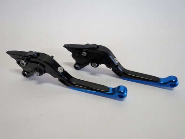 TUONO R CAPANORD 1200 RALLY DORSODURO 1200 RSV MILLE R FALCO SL1000 ビレットレバー ロング 黒×青