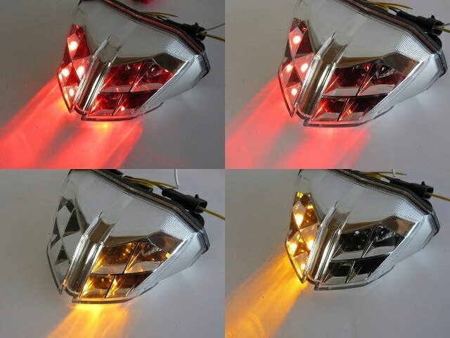 ducati 848/1098/1198 LEDテール ウインカー ランプ クリア