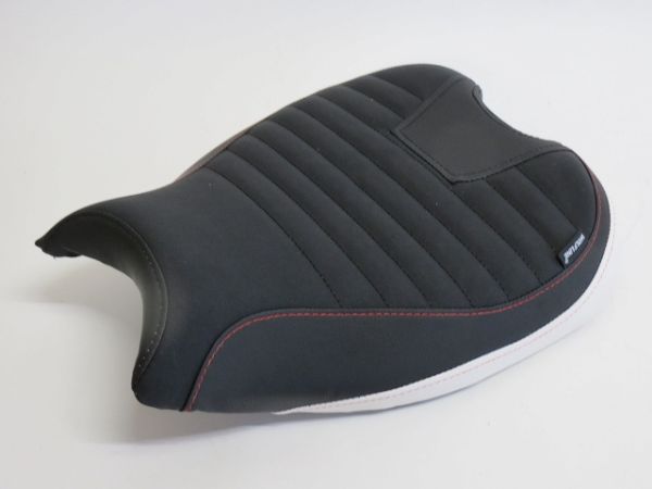 ducati用 Streetfighter V2 ストリートファイター 2022 以降 フロント シート カスタム 10mm アップ ストライプ 黒白