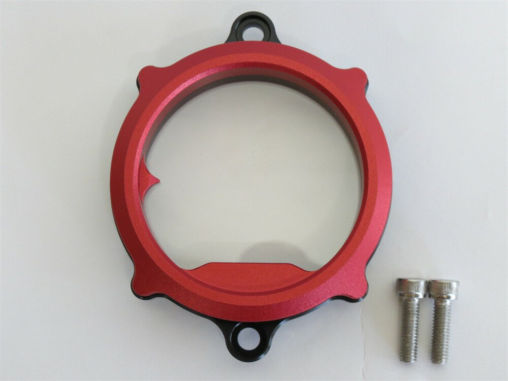 DAX125 ダックス125 ST125 2023 以降 CNC 透明 エンジンカバー ステータークラッチ カバー 赤 【代引き不可】