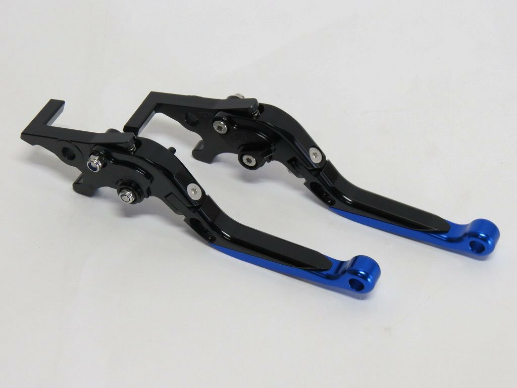 乐天商城 - t-max TMAX 500 2001-2007 CNC ブレーキレバーセット 角度調整 長さ調整 可倒式 B 黒×青