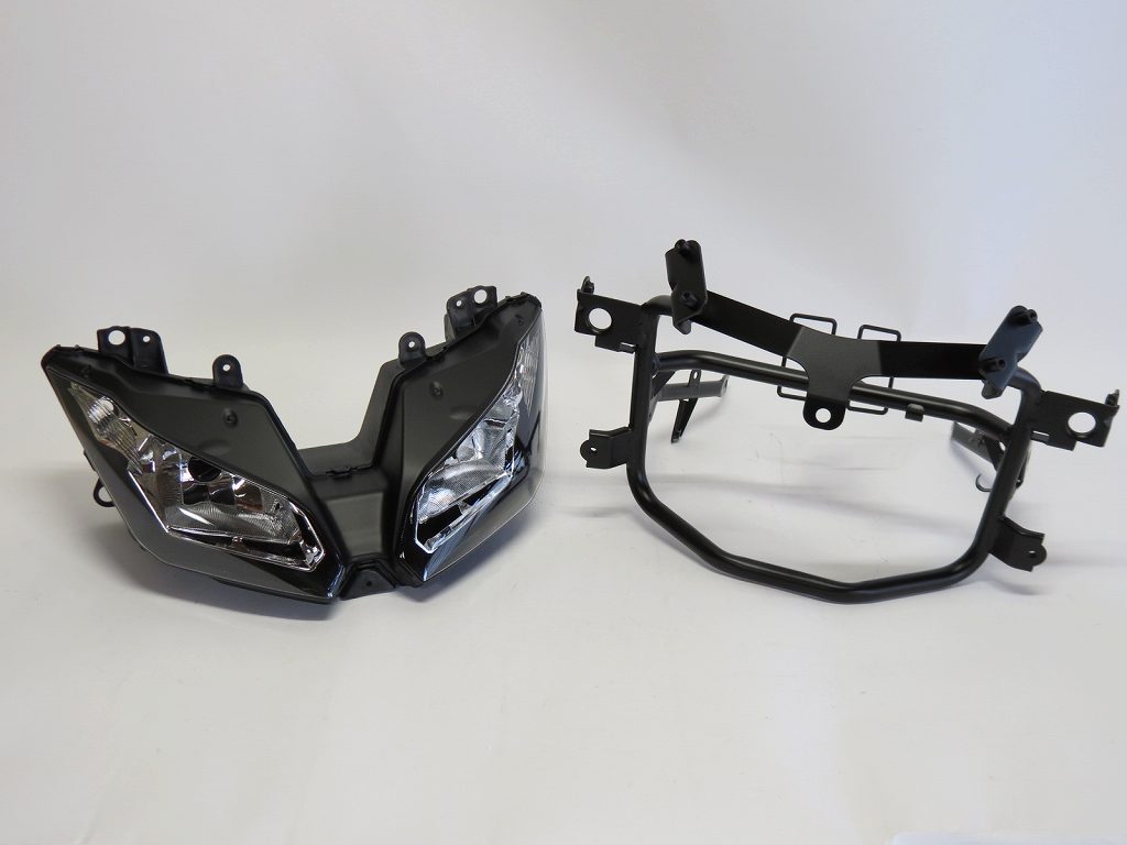 NINJA250 NINJA300 EX300 2013-2017 アッパーカウルステー メーターステー 071 ＆ ヘッドライトセット