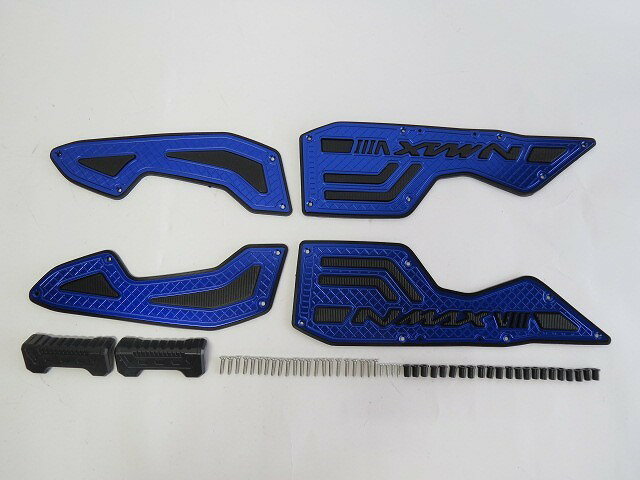 NMAX nmax125/155 n-max V3 2025 以降 CNC アルミ ステップボード スリップ防止機能付き B 青