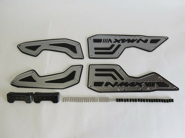 NMAX nmax125/155 n-max V3 2025 以降 CNC アルミ ステップボード スリップ防止機能付き B 灰