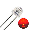 LED 発光ダイオード 4.8mm 帽子型 赤色 2000-2500mcd 100個