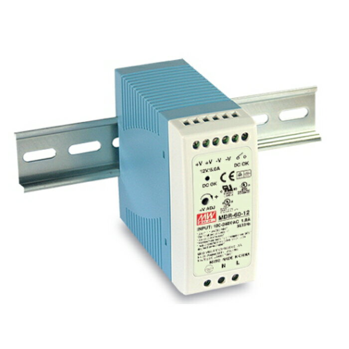スイッチング電源 24V 2.5A 60W 直流安定化電源 DINレール対応 Meanwell MDR-60-24