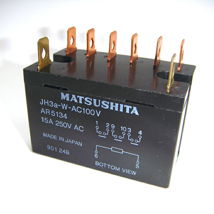 リレー JH3a-W-AC100V 15A Matsushita 100個