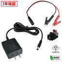 ACアダプター 汎用電源 12V 1A 12W わに口クリップセット 5.5mm 2.1mm PSE認証 1年保証