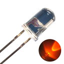 LED 発光ダイオード 5mm 砲弾型 オレンジ色 1500-2000mcd 2.1-2.3V 100個