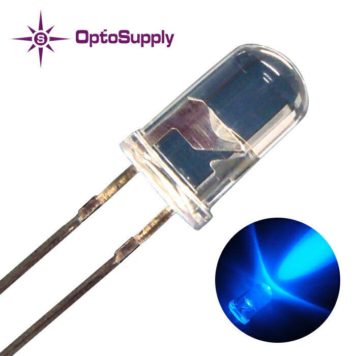 LED _CI[h 5mm Ce^ F OptoSupply 12000-14000mcd OSB5SA5111A 20