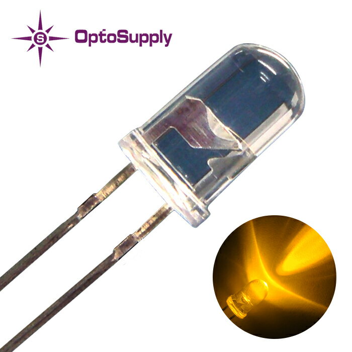 LED _CI[h 5mm Ce^ F OptoSupply 25000-30000mcd OSY5MA5111A 20