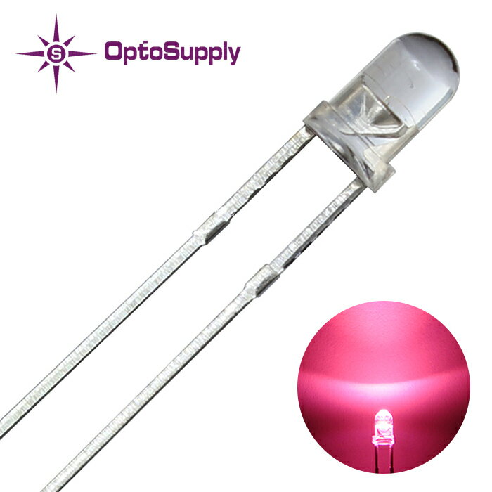 LED 3mm Ce^ MAGENTA OptoSupply OSCA4L3131A 20