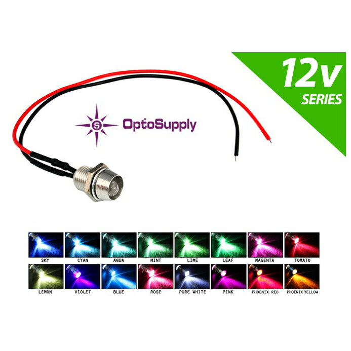 10ġLED 5mm ˤƷ OptoSupply 12Vդ ֥18cm (֥饱å)