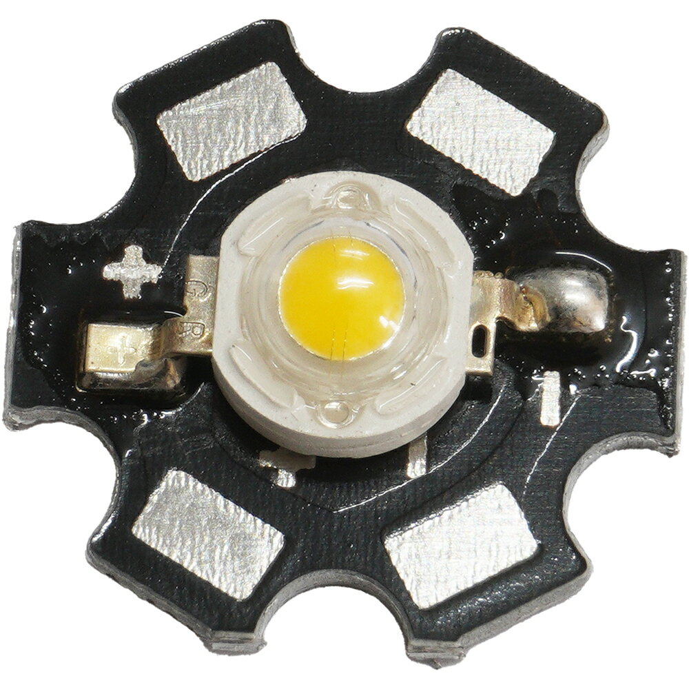 パワーLED 1W 電球色 星型ヒートシンク付 10個