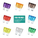 平型ヒューズ 8種セット 19.1mm×18.7mm×5mm 2個×8色(2)