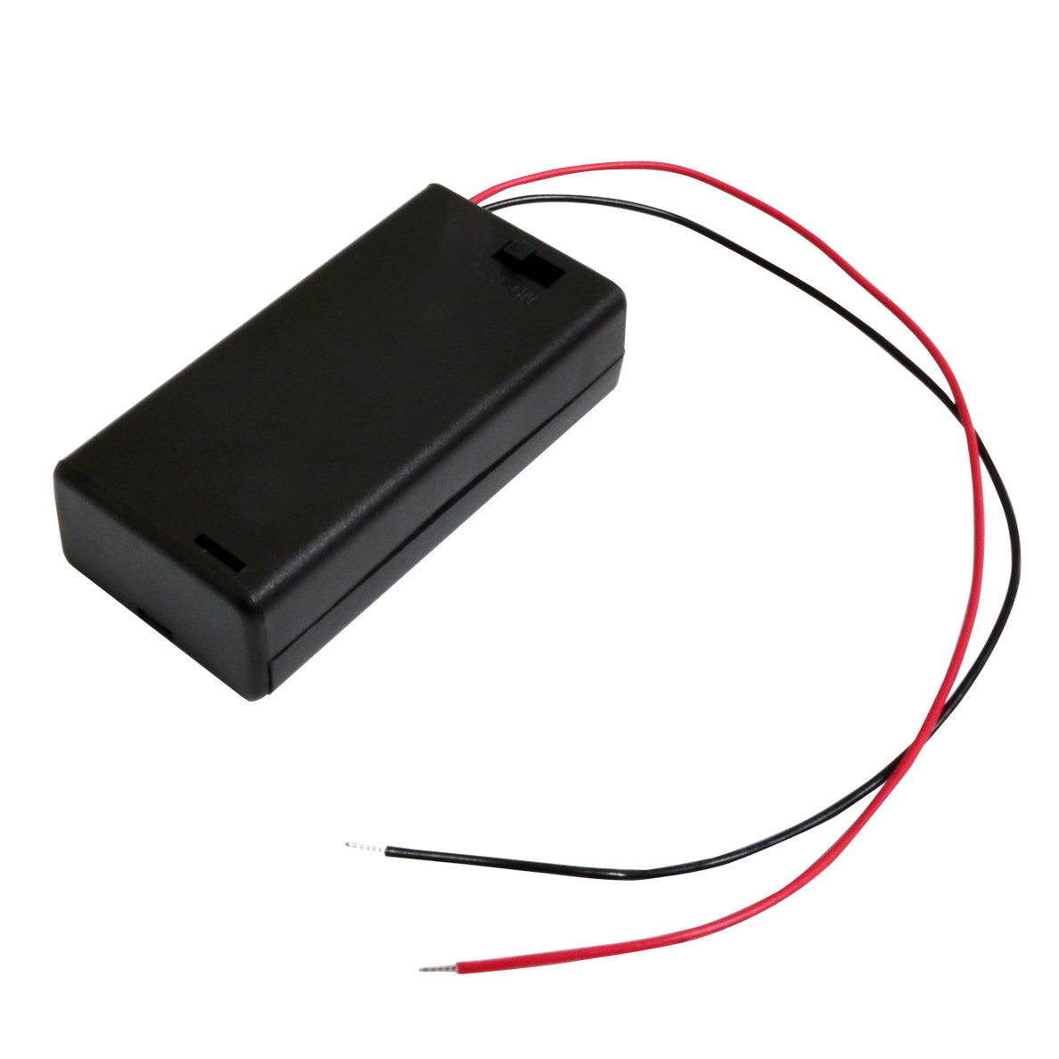 6473(1個) 電池ボックス 単4乾電池×2本 (SBH-421-1AS) フタ・スイッチ付　ケーブル20cm
