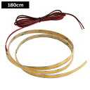 LEDテープライト 12V 180cm COB 電球色 ドットレス 片端子 白ベース ケーブル1.5m(3)