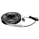 USB LEDテープライト 防水 5V 50cm RGB 多色発光 調光器付き 3チップ(2)