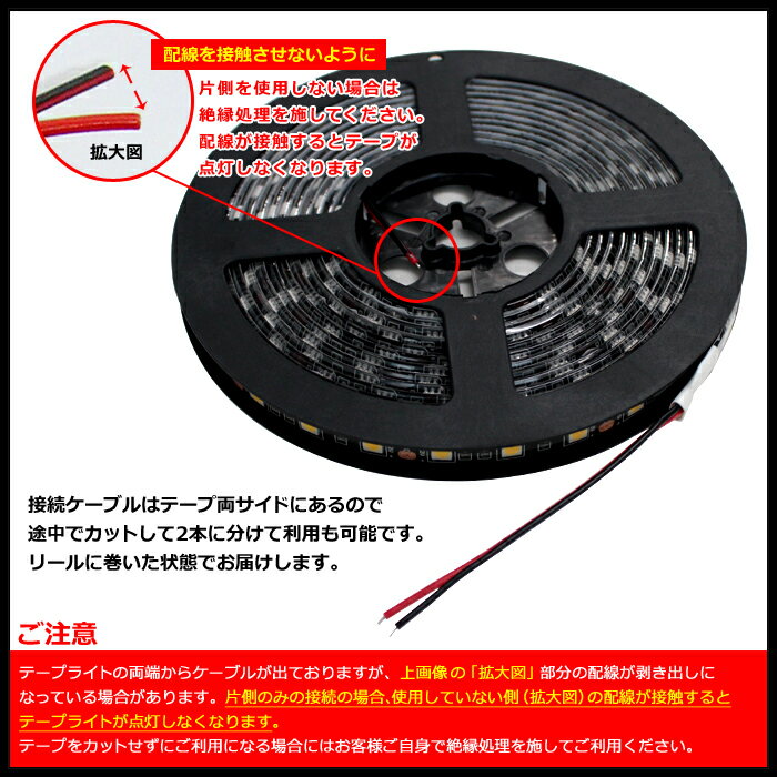 Kaito Denshi(�����Ż�) LED�ơ��ץ饤�� �ɿ� 12V 5m 3���å� ���١��� �����֥�12cm