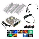 LEDモジュール 3灯タイプ 防水 12V 高品質 5730SMD 看板照明 間接照明 内照アクリル 20連 3分岐 電源セット