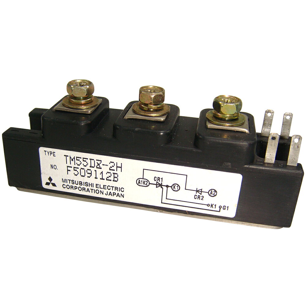 商品詳細 同梱物・セット内容 品名 数量 TM55DZ-2H (パワーサイリスタモジュール) MITSUBISHI (中古) 1個 仕様・諸元 型番：TM55DZ-2H メーカー：MITSUBISHI TYPE：パワーサイリスタモジュール（Power Thyristor Module） 商品状態：中古品(USED) ※こちらの商品は数量に限りがございます。 （大量注文をご希望の場合はお問い合わせください） ご質問はjapan@kaitodenshi.jpまで、お気軽にお問い合わせください。 おことわり ※注意：この商品は新品ではありません、中古品です。 中古品の中でも良品を選別しておりますが 万が一、初期不良等ございましたら交換させていただきます。 画像は同一型番のものです。 当店、倉庫内在庫につき代表して1台のみ撮影しています。 （記載内容には誤記や漏れがあることがございます。）