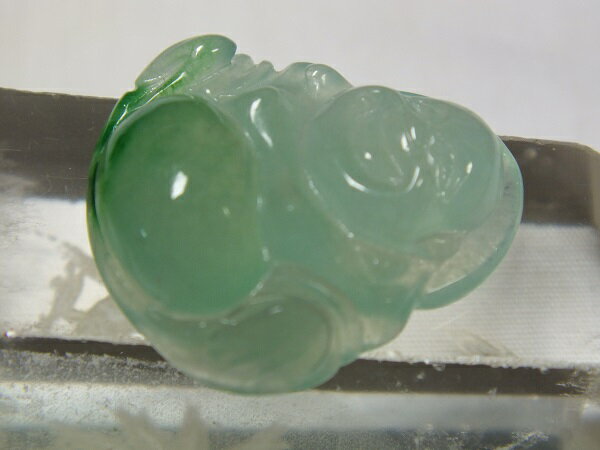 ■龍香堂■☆ミャンマー氷種翡翠（ひすい）トップ「布袋」26.5mm