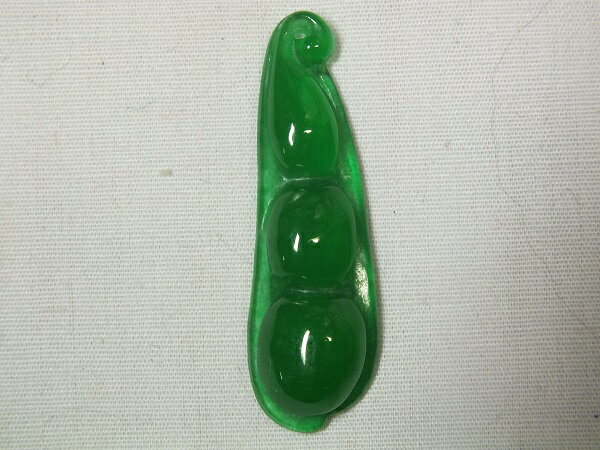 ■龍香堂■☆ミャンマー氷種翡翠トップ「福豆」38mm