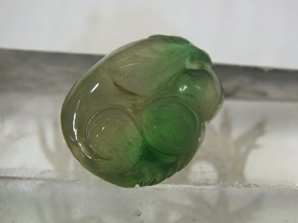 ■龍香堂■☆ミャンマー氷種翡翠トップ「如意甜瓜」22mm