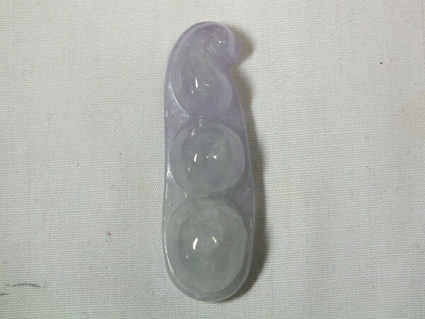 ■龍香堂■☆ミャンマーラベンダー氷種翡翠トップ「福豆」48mm