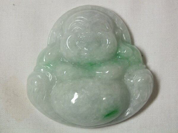 ■龍香堂■☆ミャンマー翡翠トップ「布袋」50mm