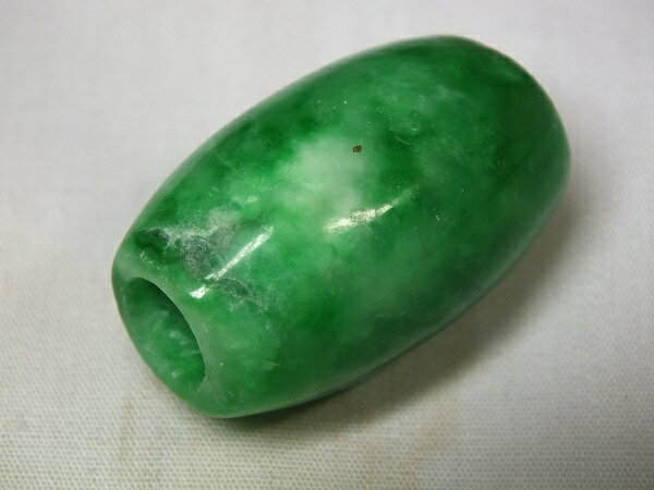 ■龍香堂■☆アクセ用ミャンマー翡翠（ひすい）管玉（30×19mm）
