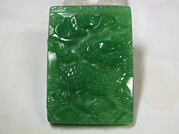■龍香堂■☆ミャンマー翡翠「麒麟牌子」60mm