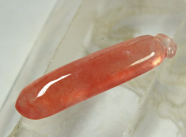 ■龍香堂■☆ミャンマー氷種翡翠（アイスジェダイト）トップ甜瓜30mm紅色（f10）