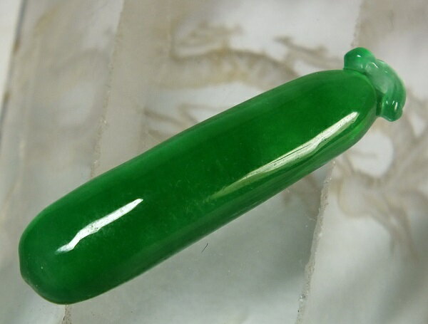 ■龍香堂■☆ミャンマー氷種翡翠（アイスジェダイト）甜瓜トップ33mm（v34）