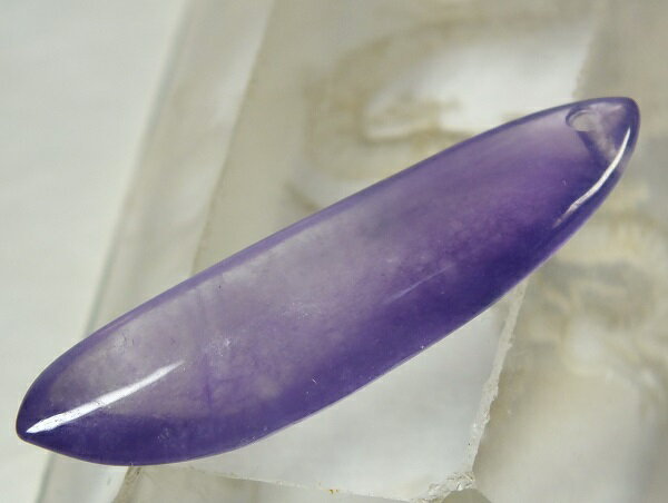 ■龍香堂■☆ミャンマーラベンダー氷種翡翠（アイスジェダイト）トップ38mm（v39）